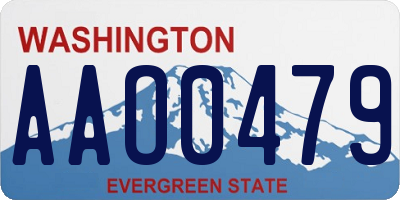 WA license plate AAO0479