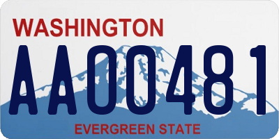 WA license plate AAO0481