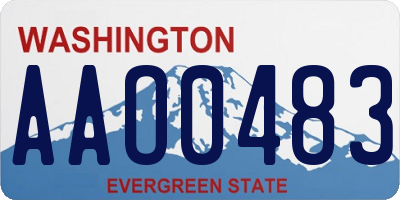 WA license plate AAO0483