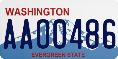 WA license plate AAO0486