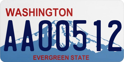 WA license plate AAO0512