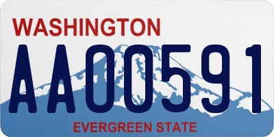 WA license plate AAO0591