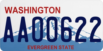 WA license plate AAO0622