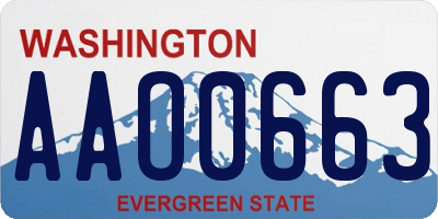 WA license plate AAO0663