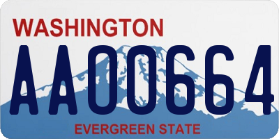 WA license plate AAO0664