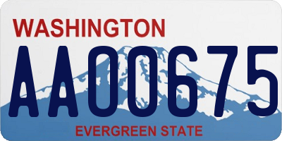 WA license plate AAO0675