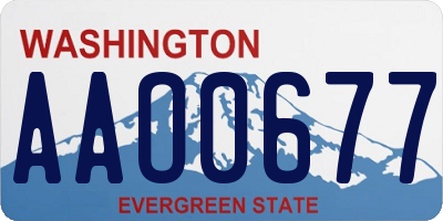 WA license plate AAO0677