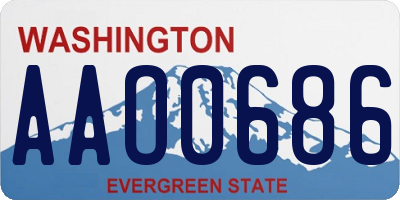 WA license plate AAO0686