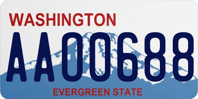 WA license plate AAO0688