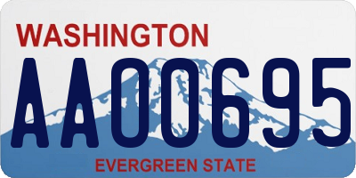 WA license plate AAO0695