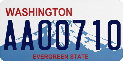 WA license plate AAO0710