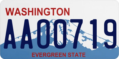 WA license plate AAO0719