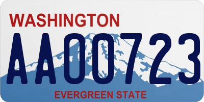 WA license plate AAO0723