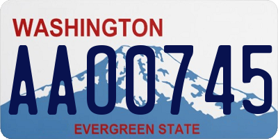 WA license plate AAO0745