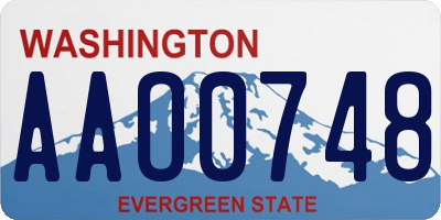 WA license plate AAO0748