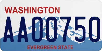 WA license plate AAO0750