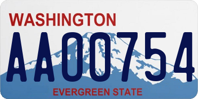 WA license plate AAO0754