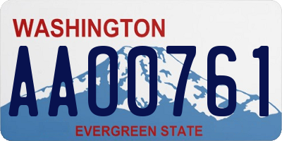 WA license plate AAO0761
