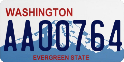 WA license plate AAO0764