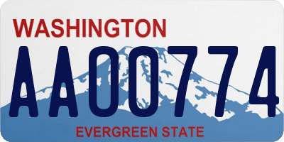 WA license plate AAO0774