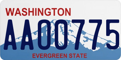 WA license plate AAO0775