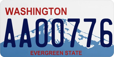 WA license plate AAO0776
