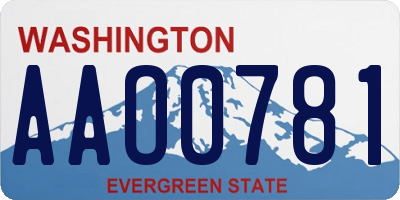 WA license plate AAO0781