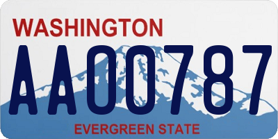 WA license plate AAO0787