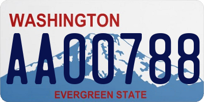 WA license plate AAO0788