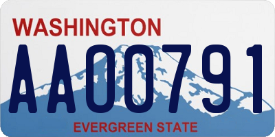 WA license plate AAO0791