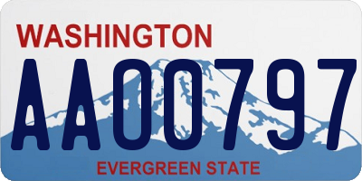 WA license plate AAO0797