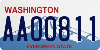 WA license plate AAO0811