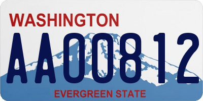 WA license plate AAO0812