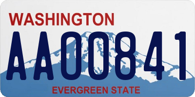 WA license plate AAO0841