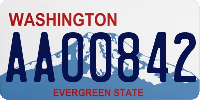 WA license plate AAO0842