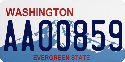 WA license plate AAO0859