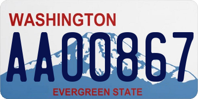 WA license plate AAO0867