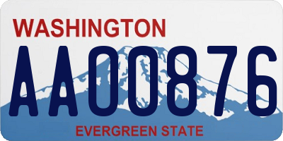 WA license plate AAO0876