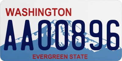 WA license plate AAO0896