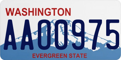 WA license plate AAO0975