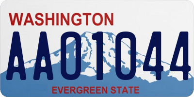 WA license plate AAO1044