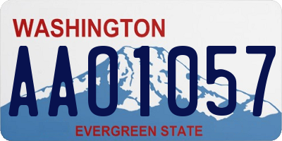 WA license plate AAO1057