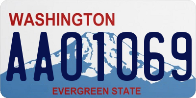 WA license plate AAO1069