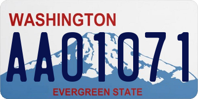 WA license plate AAO1071