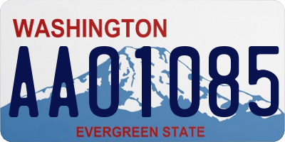 WA license plate AAO1085