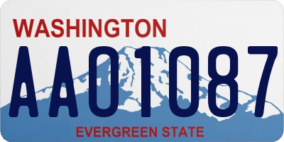 WA license plate AAO1087