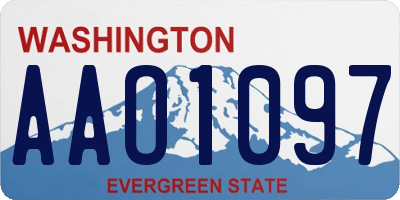 WA license plate AAO1097