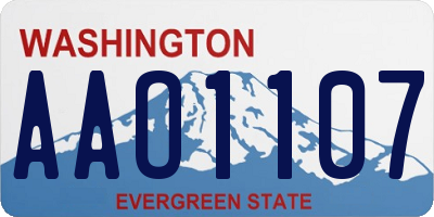 WA license plate AAO1107