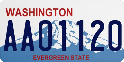 WA license plate AAO1120
