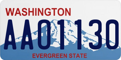 WA license plate AAO1130